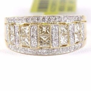 Fancy Yellow & White Princess Diamond YG 1.46Ct